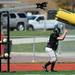 A Dexter High School football player participates in a drill during practice at the school on Friday, August 16, 2013. Melanie Maxwell | AnnArbor.com